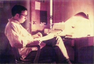 Br. David at His Desk